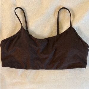 Vuori dark heathered brown Halo Essential  Sports Bra XXL like new
